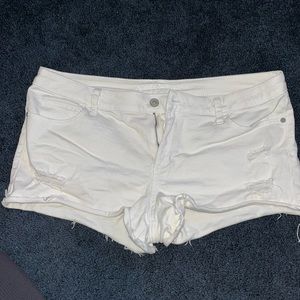 White Jean Shorts